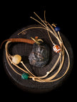 Thokcha Bronze Pendant with Gemstone Cord