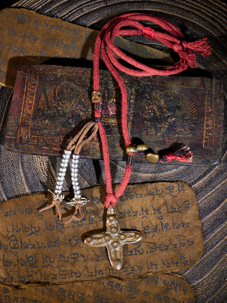 Guardian Protection Sky-Iron Bird Totem Vajra Thokcha Necklace