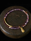 Spiritual Harmony Amethyst Ghost and Garnet Bracelet with Copper