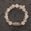 Purity & Wealth Tibetan Clear Quartz Silver Zakhiram Bracelet