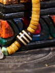 Sacred Protector Turquoise & Yak Bone Stering Silver Bracelet
