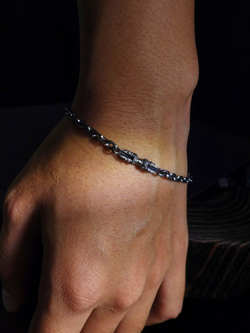 Vajra Silver Protection Stering Silver Bracelet