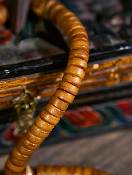 Vitality Yak Bone 108 Mala Beads Necklace