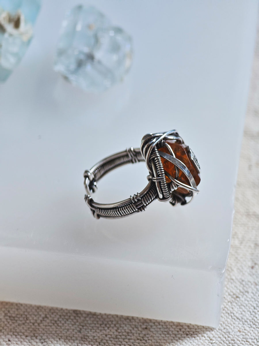 Zashi Lhamo Citrine Wire Wrap Ring