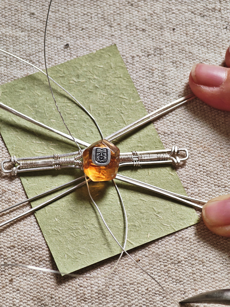 Zashi Lhamo Citrine Wire Wrap Ring