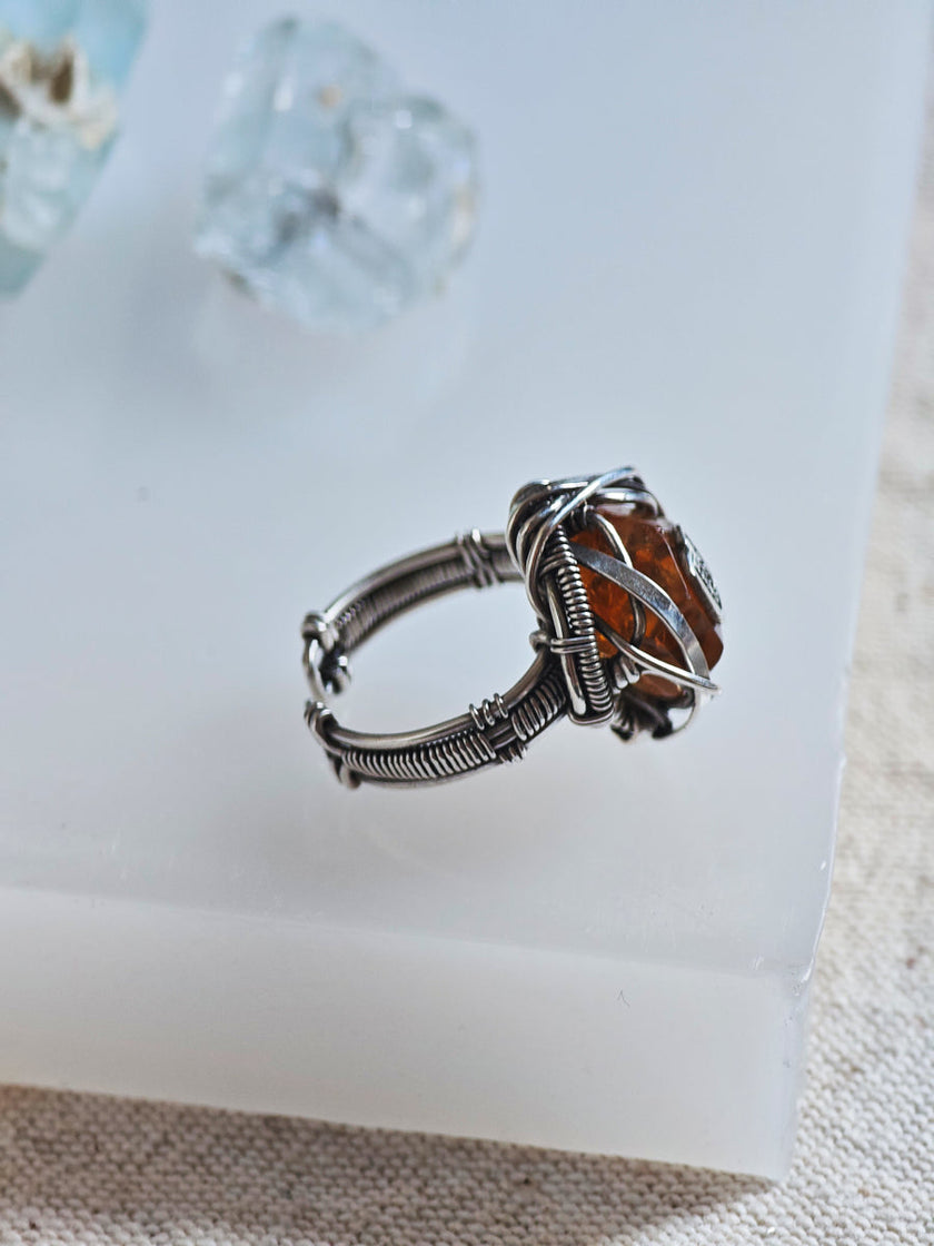 Zashi Lhamo Citrine Wire Wrap Ring