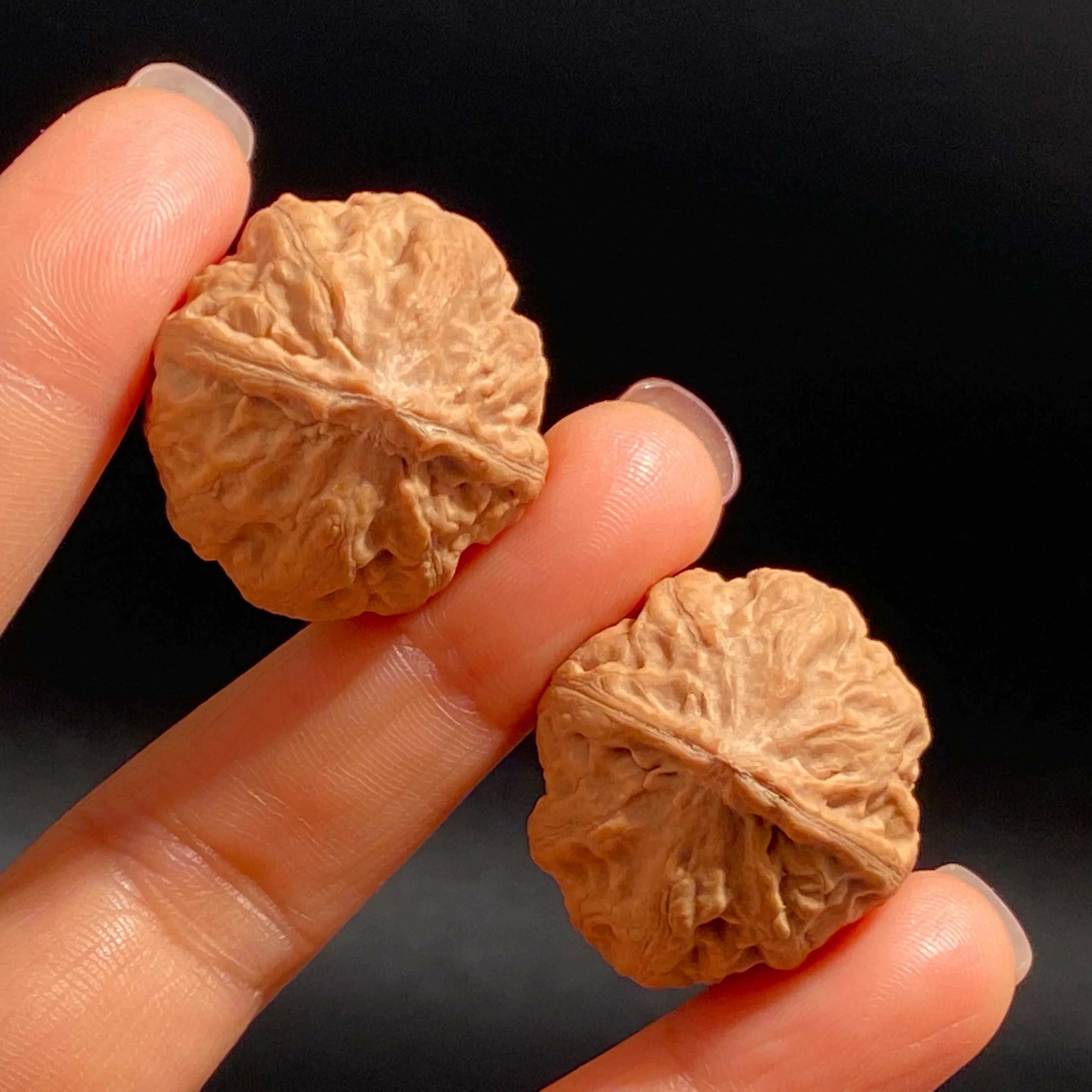 Mini Hand-Rolled Qiu Zi Walnuts — Compact Wild Mountain Walnuts. Raw Texture. Daily Carry. Natural Patina.