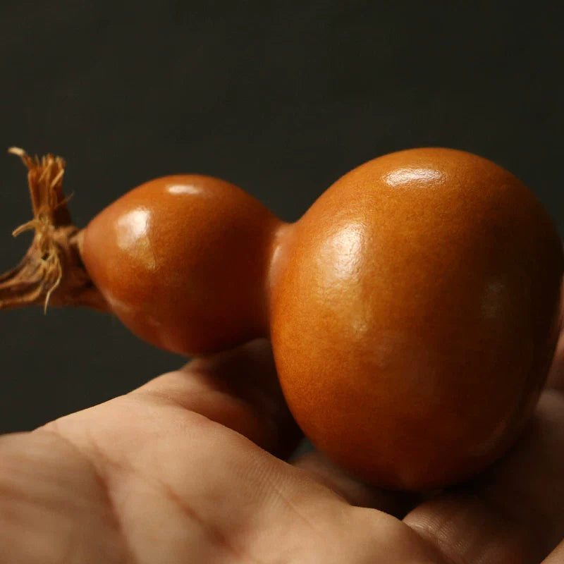 Handcrafted Aged Red Gourd — Fu Lu. Decades in the Making. Stillness in Red