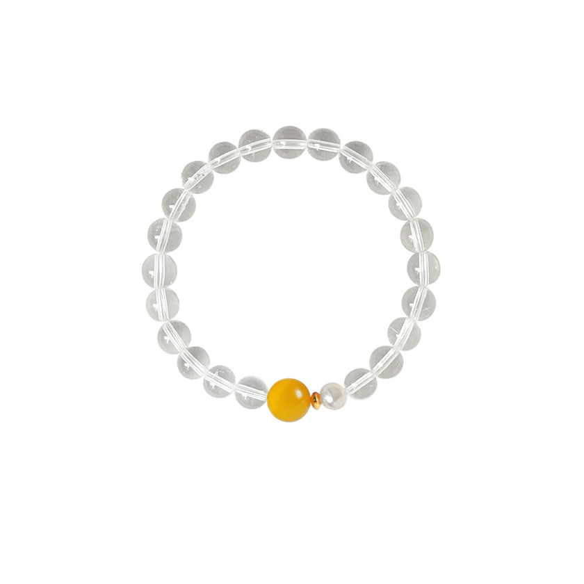 Rainbow Crystal Multi-Stone Bracelet — Clear Quartz, Amethyst, Tiger Eye & More