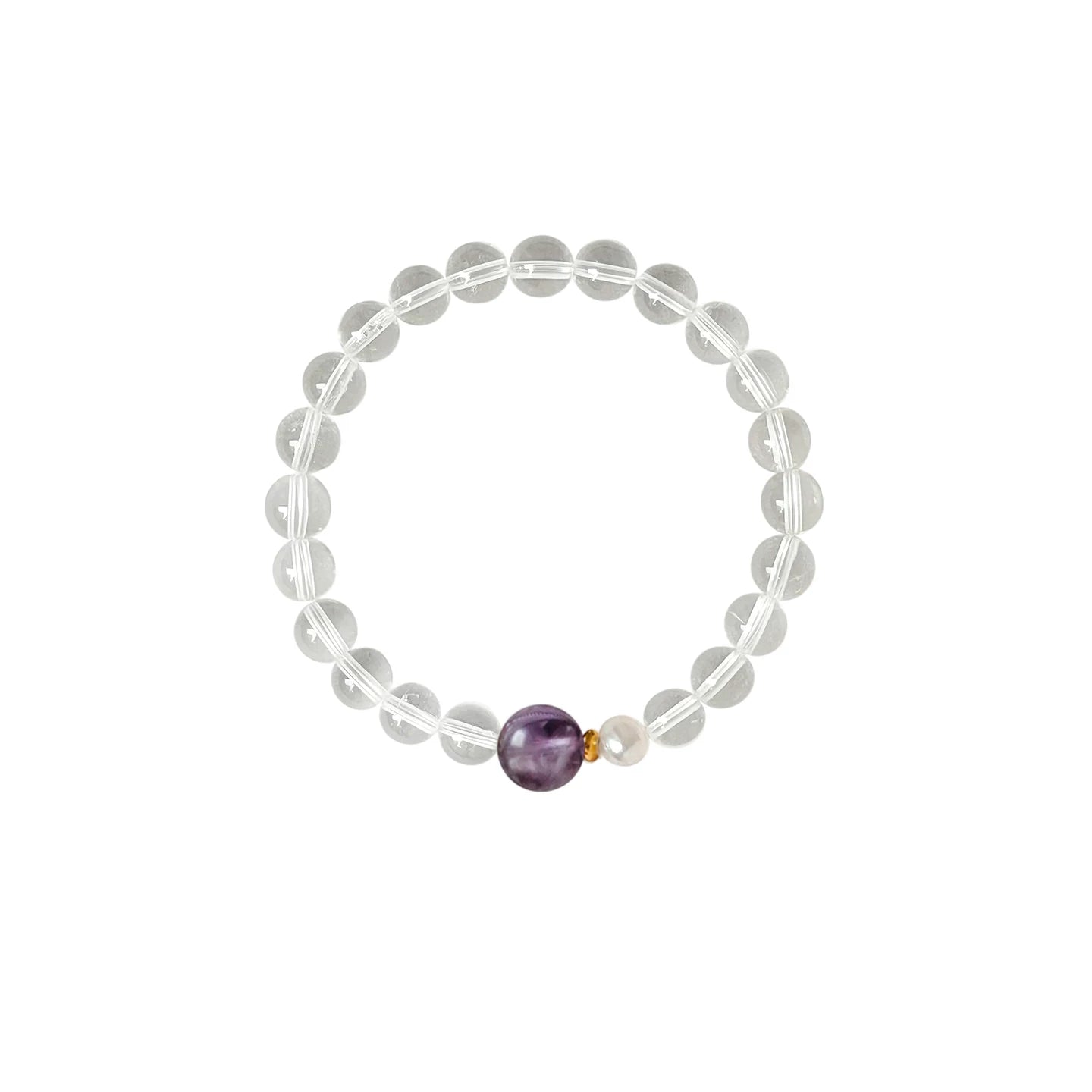 Rainbow Crystal Multi-Stone Bracelet — Clear Quartz, Amethyst, Tiger Eye & More