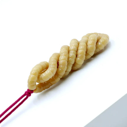 108 Bodhi Bracelet — Creamy Yellow, Handcrafted, Angled-Cut