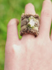 Nature's Embrace Healing Clear Quartz Woven Ring