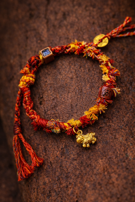 Fortune Blessing Tibetan Five-Color Cord Bracelet