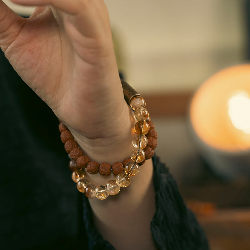 Citrine · Double Wrap Bracelet — Twice the Stone. Twice the Flow