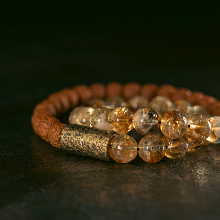 Citrine · Double Wrap Bracelet — Twice the Stone. Twice the Flow