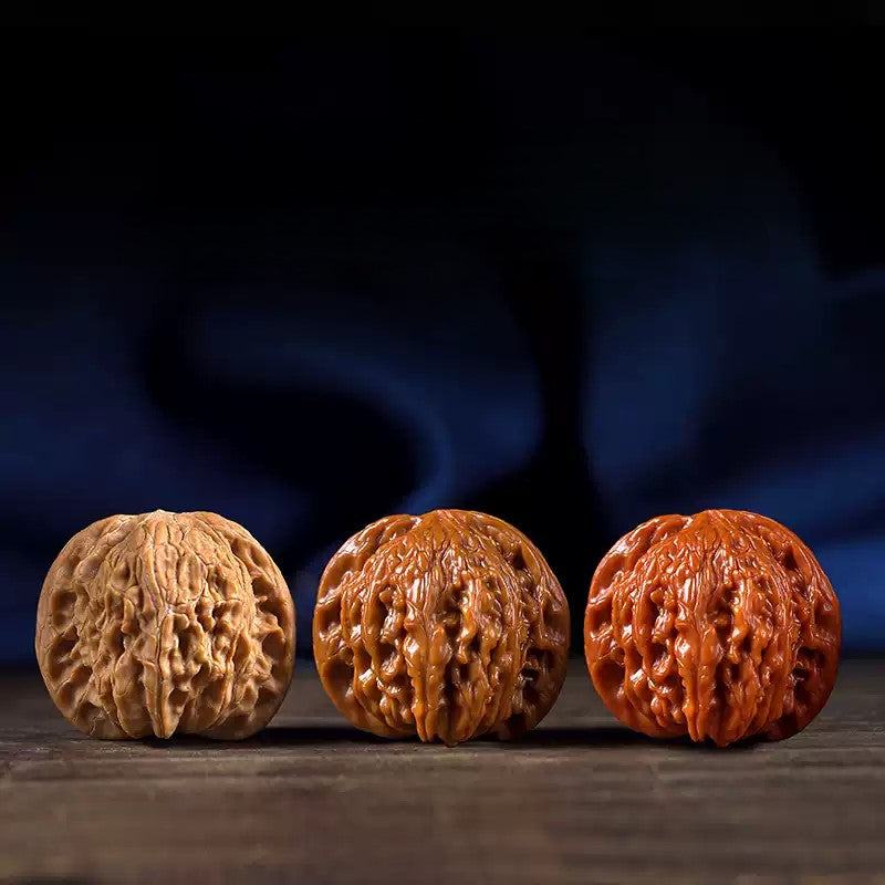 Premium “Lion Head” Chinese Wenwan Walnut Pair — Stress Relief. Hand Therapy. Meditation. Natural Patina