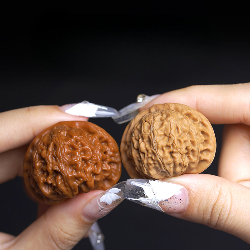 Premium “Lion Head” Chinese Wenwan Walnut Pair — Stress Relief. Hand Therapy. Meditation. Natural Patina