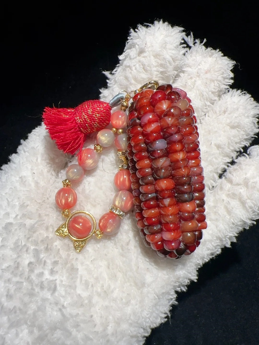 Summer Flame Red Corn Ornament — Small Heat. Quiet Fingers. A Glow That Grows