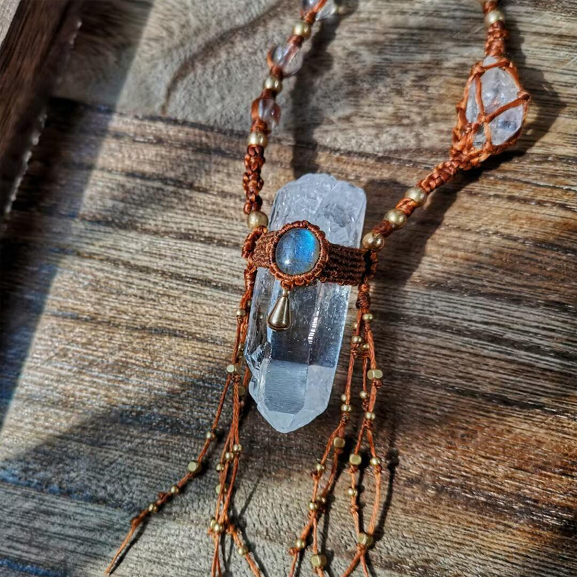 New Chapter · Moonstone & Clear Quartz Necklace