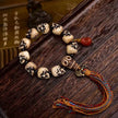 Handcrafted Tibetan Skull Mala Bracelet Camel Bone Amulet Beads