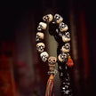 Handcrafted Tibetan Skull Mala Bracelet Camel Bone Amulet Beads