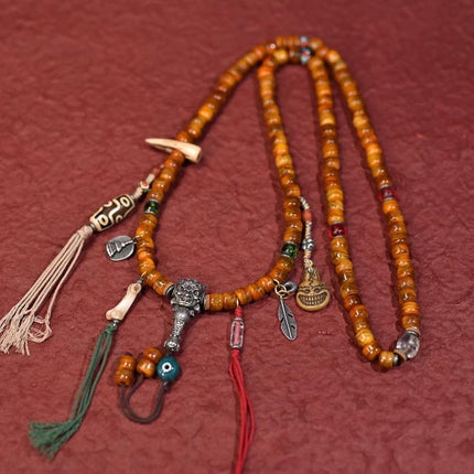 Yak Bone Mala Bracelet: Handcrafted Tibetan Buddhist Prayer Beads