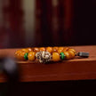 Handmade Tibetan Yak Bone Beads Bracelet, Vintage Mala Barrel Beads Wristband, Retro Tibetan Style Jewelry, Unisex Ethnic Boho Amulet Gift