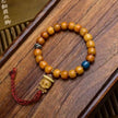 Handmade Tibetan Yak Bone Beads Bracelet, Vintage Mala Barrel Beads Wristband, Retro Tibetan Style Jewelry, Unisex Ethnic Boho Amulet Gift