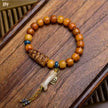 Handmade Tibetan Yak Bone Beads Bracelet, Vintage Mala Barrel Beads Wristband, Retro Tibetan Style Jewelry, Unisex Ethnic Boho Amulet Gift
