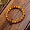 Handmade Tibetan Yak Bone Beads Bracelet, Vintage Mala Barrel Beads Wristband, Retro Tibetan Style Jewelry, Unisex Ethnic Boho Amulet Gift