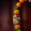Handmade Tibetan Yak Bone Beads Bracelet, Vintage Mala Barrel Beads Wristband, Retro Tibetan Style Jewelry, Unisex Ethnic Boho Amulet Gift