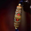 Tibetan Multi-Treasure Bracelet: Yak Bone Adai, Camel Bone Skull, Star Moon Bodhi, Agate, Dzibead Mala, Himalayan Buddhist Prayer Beads