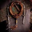 Yak Bone Mala Bracelet, 108 Prayer Beads Necklace, Tibetan Buddhist Gift
