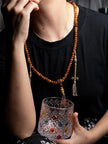 Yak Bone Mala Bracelet, 108 Prayer Beads Necklace, Tibetan Buddhist Gift