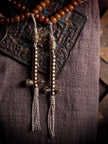 Yak Bone Mala Bracelet, 108 Prayer Beads Necklace, Tibetan Buddhist Gift