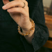 Citrine · Brass Beads Bracelet — 15–18cm. Golden Shield. Warmth + Wealth
