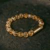 Citrine · Brass Beads Bracelet — 15–18cm. Golden Shield. Warmth + Wealth