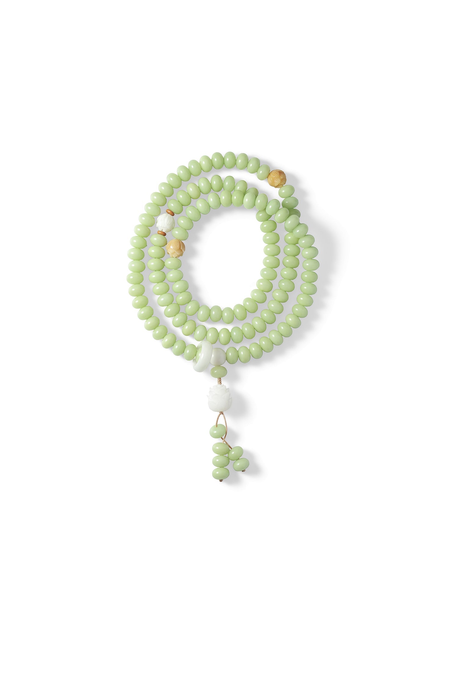 Quiet Path 108 Fidget — White Bodhi Root Mala for Meditation & Nurture
