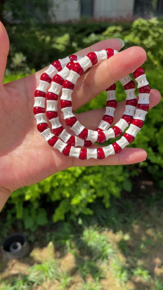 Handcrafted Fish Bone Bracelet 8mm